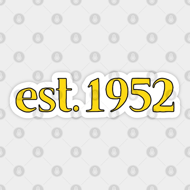 Est. 1952 Cartoonish Retro Birthday Sticker by MSA